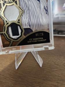 2019 Topps Tier 1 CC Sabathia Dual Relic 06/25