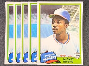 1981 Topps Mickey Rivers #145 Card Set