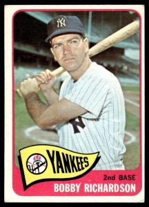 1965 Topps Bobby Richardson Yankees Baseball Card #115