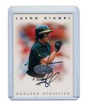 1996 Donruss Leaf Silver Jason Giambi Autograph Card