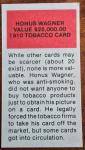 1910 Rare Honus Wagner Baseball Tobacco Card
