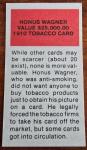 1910 Rare Honus Wagner Baseball Tobacco Card