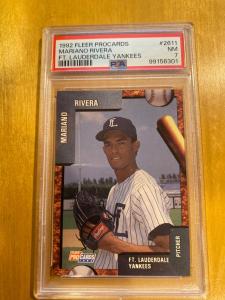 1992 Fleer Mariano Rivera Baseball Card PSA 7