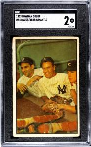 1953 Bowman Color Mantle, Berra, Bauer #44