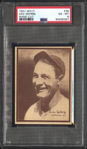 1931 W517 #35 Lou Gehrig PSA 6 Rare Card