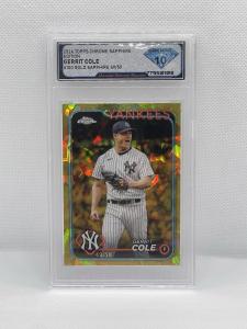 Gerrit Cole 2024 Topps Chrome Sapphire Gold /50