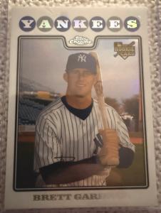 2008 Topps Chrome Brett Gardner RC Refractor Card