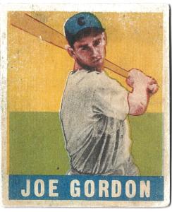 1948 Leaf Joe Gordon Rookie Card - Indians