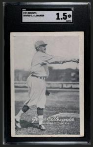 1921 Grover Cleveland Alexander Exhibit Card SGC 1.5