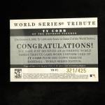 2003 Topps Tribute Ty Cobb Game Used Jersey