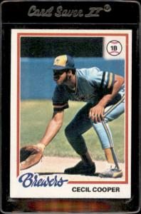 1978 Topps #154 Cecil Cooper Milwaukee Brewers Card