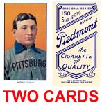 Honus Wagner T-206 Reprint Tobacco Card Pair