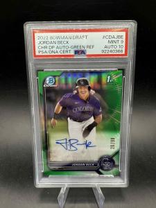2022 Bowman Chrome Jordan Beck Green Refractor Auto