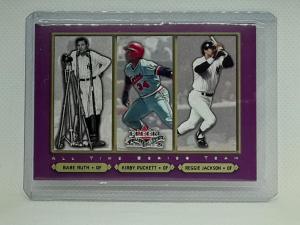 Babe Ruth, Kirby Puckett, Reggie Jackson 2002 Card