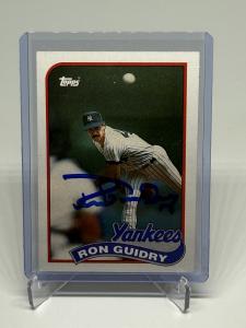 Autographed 1989 Topps Ron Guidry Yankees Card