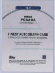 2025 Topps Finest Jorge Posada Gold Refractor Auto