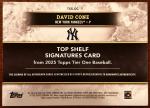 2025 Topps Tier One David Cone Auto Yankees