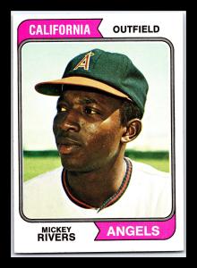 1974 Topps Mickey Rivers Card - California Angels