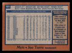 1978 Topps Joe Torre #109 New York Mets