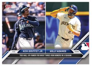 2024 Topps Now Willy Adames/Ken Griffey Jr Card