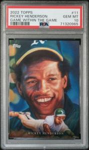 2022 Topps Rickey Henderson Baseball Card #11 PSA 10