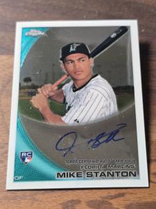 2010 Topps Chrome Mike Stanton Rookie Auto RC