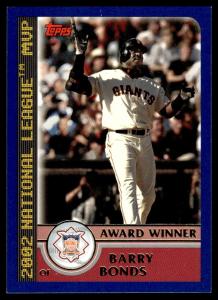 2003 Topps #706 Barry Bonds Giants Card