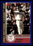 2003 Topps #706 Barry Bonds Giants Card