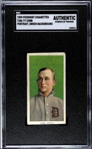 1909 T206 Ty Cobb Green Portrait SGC Authentic