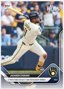 Jackson Chourio Brewers 2025 NLDS Topps Now Card