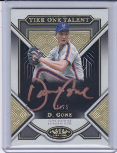 2023 Tier One David Cone Autograph 14/25