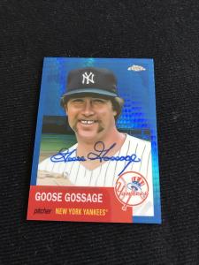 Goose Gossage 2022 Topps Chrome Blue Prism Auto