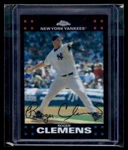 2007 Topps Chrome Roger Clemens Refractor Card