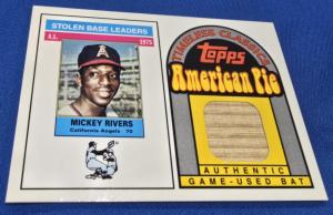2001 Topps American Pie Mickey Rivers Bat Card