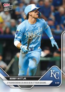 2025 Topps Now Bobby Witt Jr. Royals Card