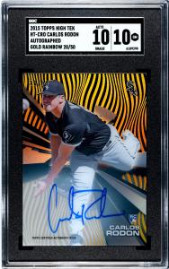 2015 Topps High Tek Carlos Rodon Gold Rainbow Auto