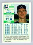 1989 Score Dale Murphy Atlanta Braves Card