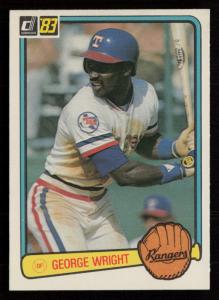 George Wright 1983 Donruss Rookie Baseball Card