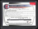2025 Bowman Chrome Juneiker Caceres Gold /50 Card