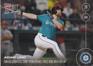 2016 Topps NOW Adam Lind Miami Walk-Off HR Card