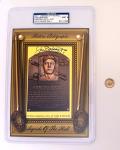 Joe DiMaggio Signed HOF Plaque Postcard 8/27
