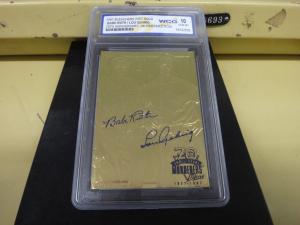 Yankees Murderers' Row Babe Ruth Lou Gehrig Gold Card