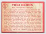 1964 Yogi Berra Topps #21 New York Yankees Card