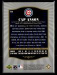 2001 SP Legendary Cuts #18 Cap Anson Card Chicago Cubs
