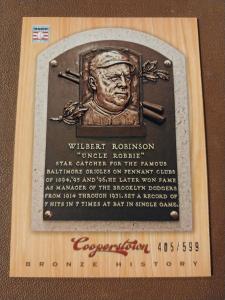 2012 WILBERT ROBINSON PANINI COOPERSTOWN HALL OF FAME CARD /599 BRONZE UNCLE #73