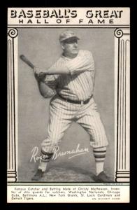 1948 W464 Roger Bresnahan Baseball Card NY Giants