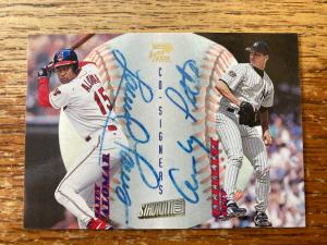 Andy Pettitte & Sandy Alomar Dual Autograph Card