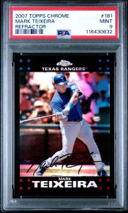 Mark Teixeira 2007 Topps Chrome Refractor PSA 9