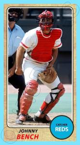 Johnny Bench 1968 Tall Boy Art Card