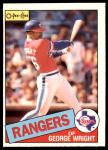 1985 O-Pee-Chee George Wright Baseball Card #387